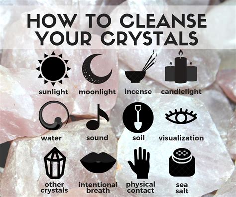 cleansing crystals with visualization